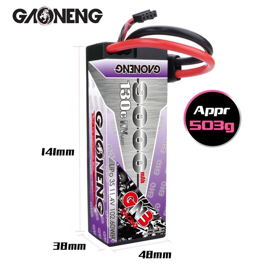 GNB 9000mAh 3S 130C Hardcase LiHV Battery 4 GNB 9000mAh 3S 130C Hardcase LiHV Battery - Image 2