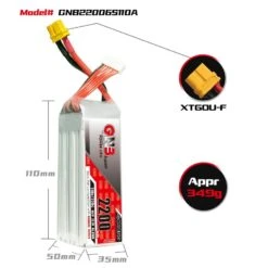 GNB 2200mAh 6S 110C LiPo Battery -SkyRC Store 0010126 gnb 2200mah 6s 110c lipo battery
