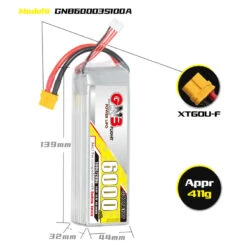 GNB 6000mAh 3S 100C LiPo Battery -SkyRC Store 0012825 gnb 6000mah 3s 100c lipo battery