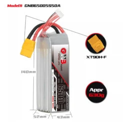 GNB 6500mAh 5S 50C LiPo Battery (XT90) -SkyRC Store 0013390 gnb 6500mah 5s 50c lipo battery xt90