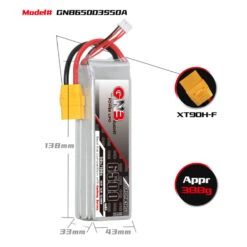 GNB 6500mAh 3S 50C LiPo Battery (XT90) -SkyRC Store 0013461 gnb 6500mah 3s 50c lipo battery xt90