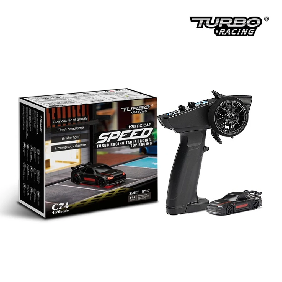 Turbo Racing C74 Sports Car 1:76 RTR (Black) 4 Turbo Racing C74 Sports Car 1:76 RTR (Black) - Image 2