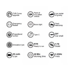 Turbo Racing C74 Sports Car 1:76 RTR (Black) 9 Turbo Racing C74 Sports Car 1:76 RTR (Black) -SkyRC Store 0014008 turbo racing c74 sports car 176 rtr black