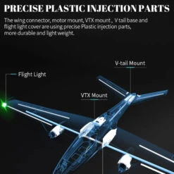 ATOMRC Swordfish V-Tail Plane (Kit) -SkyRC Store 0014025 atomrc swordfish v tail plane kit