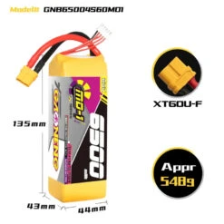 GNB 6500mAh 4S 60C MD-1 LiPo Battery -SkyRC Store 0015095 gnb 6500mah 4s 60c md 1 lipo battery